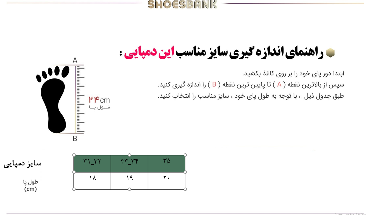 راهنمای سایز